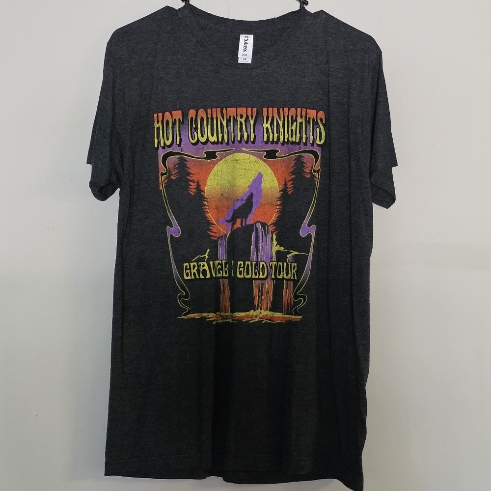 Hot Country Nights Gravel And Gold Tour Band T-Shirt Medium
